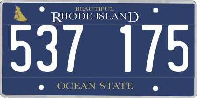 RI license plate 537175