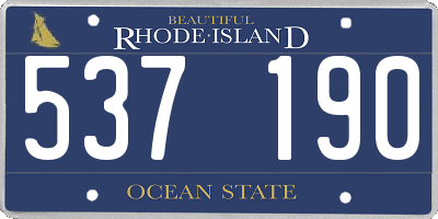RI license plate 537190