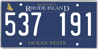 RI license plate 537191