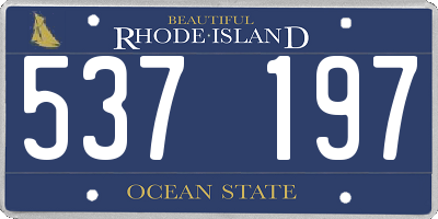 RI license plate 537197