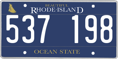 RI license plate 537198