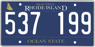 RI license plate 537199