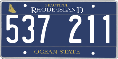 RI license plate 537211
