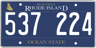 RI license plate 537224
