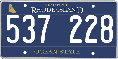 RI license plate 537228