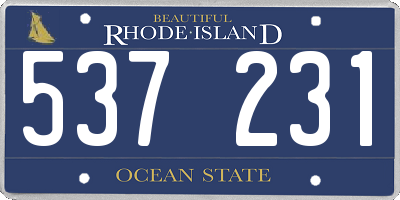 RI license plate 537231