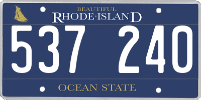 RI license plate 537240