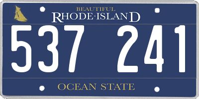 RI license plate 537241