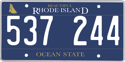 RI license plate 537244