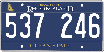 RI license plate 537246