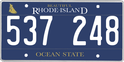 RI license plate 537248