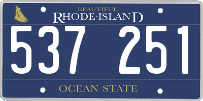 RI license plate 537251