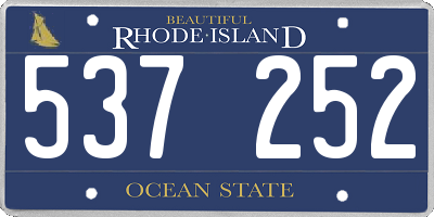 RI license plate 537252