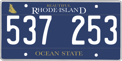 RI license plate 537253