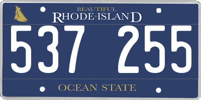 RI license plate 537255