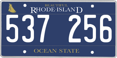 RI license plate 537256