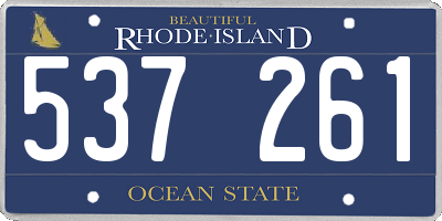RI license plate 537261