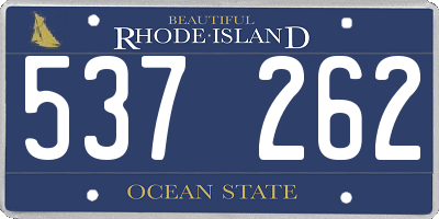 RI license plate 537262