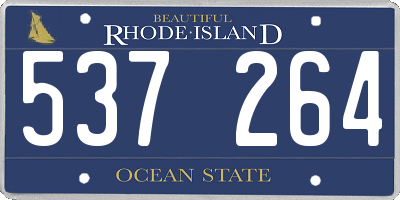 RI license plate 537264