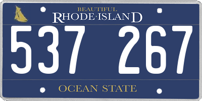 RI license plate 537267