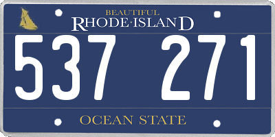 RI license plate 537271