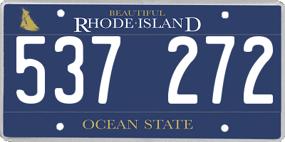RI license plate 537272