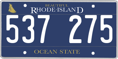 RI license plate 537275