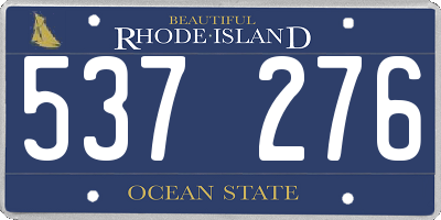 RI license plate 537276