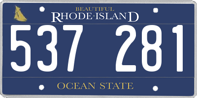 RI license plate 537281