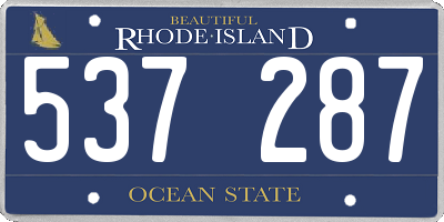 RI license plate 537287