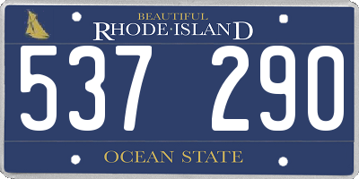 RI license plate 537290
