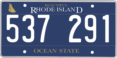 RI license plate 537291