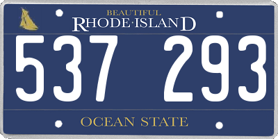 RI license plate 537293