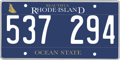 RI license plate 537294