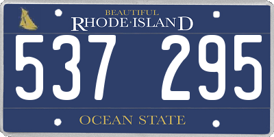 RI license plate 537295
