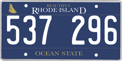 RI license plate 537296