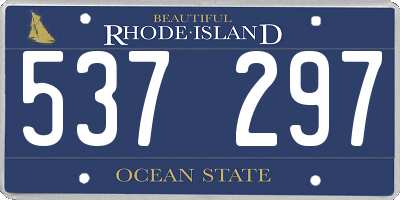 RI license plate 537297