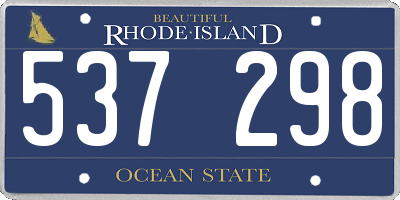 RI license plate 537298