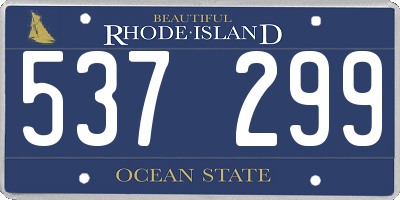 RI license plate 537299