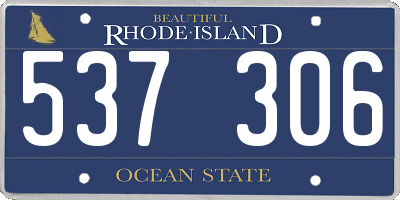 RI license plate 537306