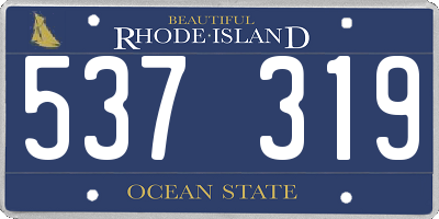 RI license plate 537319