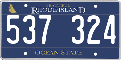 RI license plate 537324