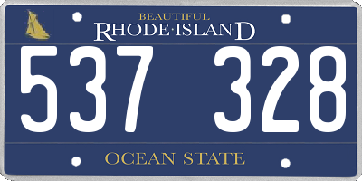 RI license plate 537328