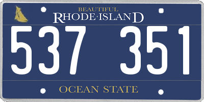 RI license plate 537351