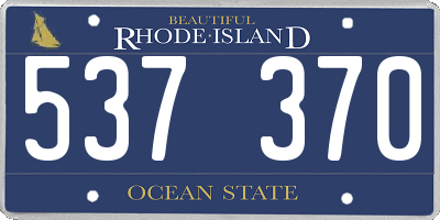 RI license plate 537370