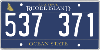 RI license plate 537371