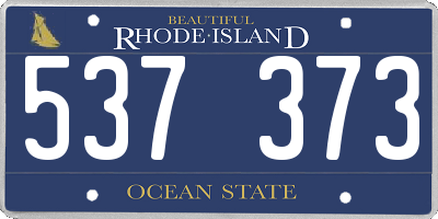 RI license plate 537373