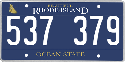 RI license plate 537379