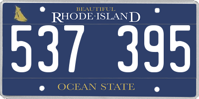 RI license plate 537395