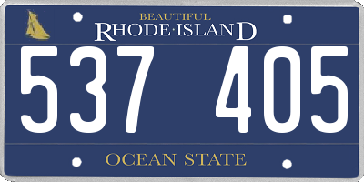 RI license plate 537405